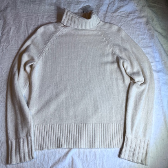 Lord & Taylor Cashmere Turtleneck Sweater, Ivory (NWT) - Picture 4 of 4
